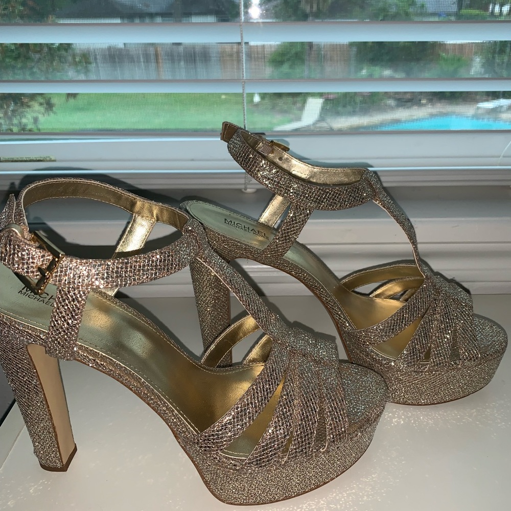 Sparkly Gold Michael Kors Heels